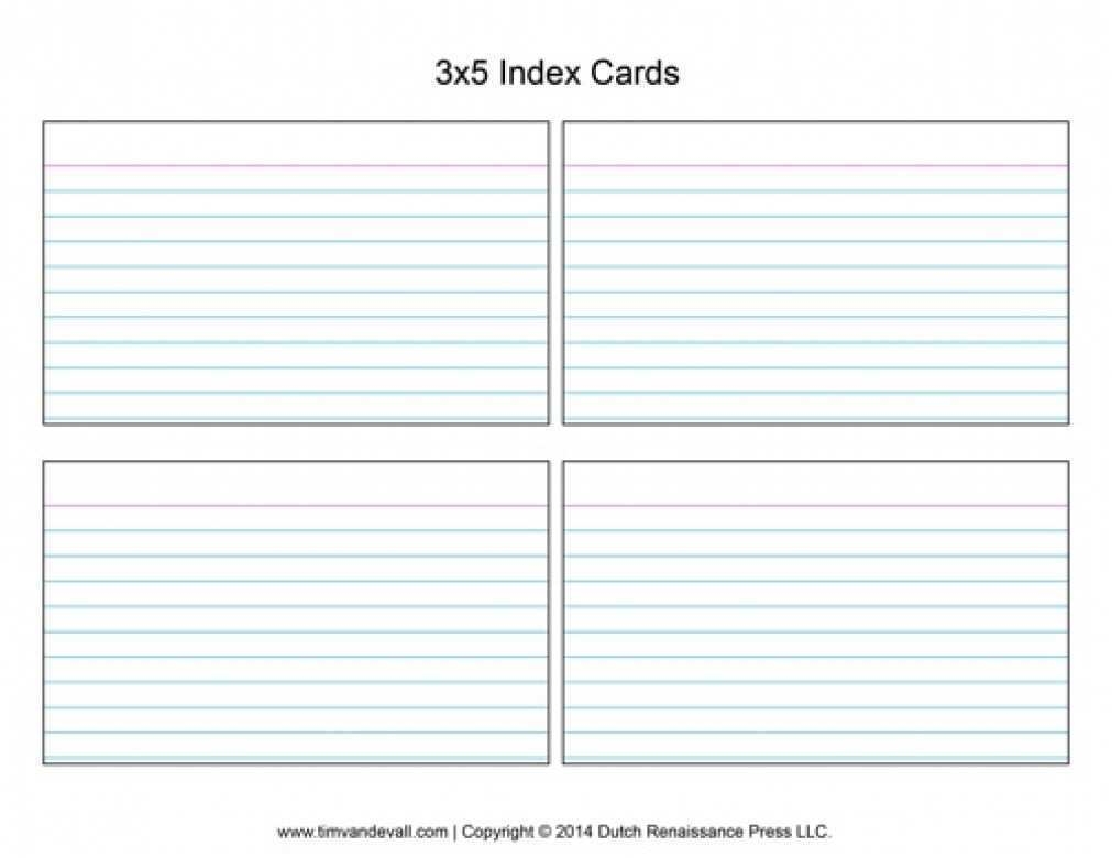 38 Customize Free Printable 3X5 Index Card Template Templates With Free