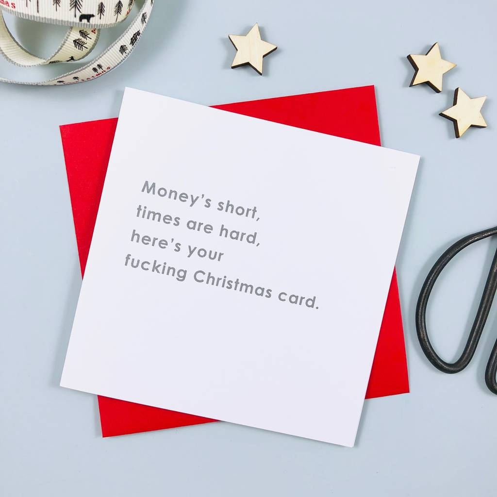  39 Money 39 s Short Times Are Hard 39 Christmas Card By Momo boo 