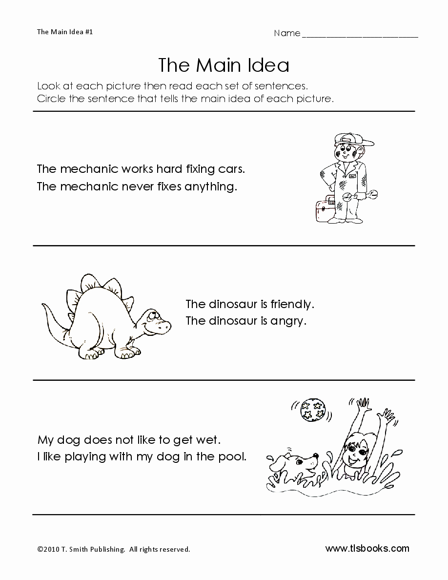 3rd Grade Main Idea Worksheets Fresh Main Idea Worksheets 3rd Grade
