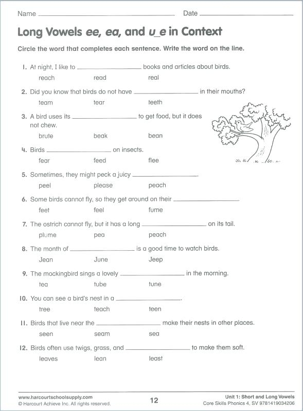 3rd Grade Phonics Worksheets Rd Grade Phonics Worksheets On Free