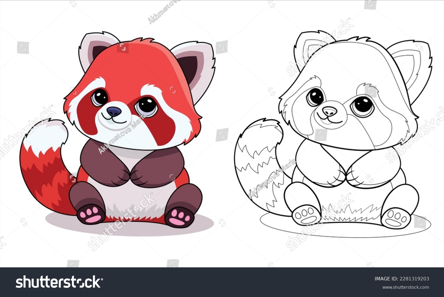Red Panda Coloring Page