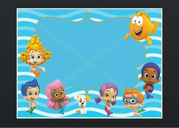47 Blank Bubble Guppies Blank Invitation Template PSD File For Bubble
