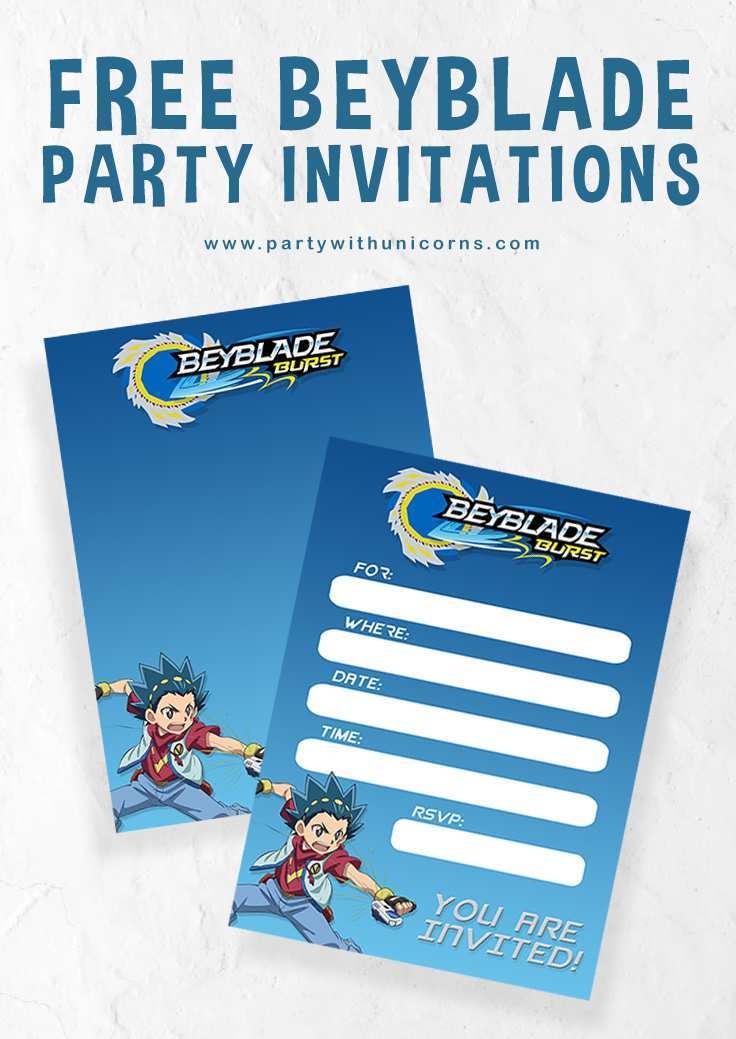 beyblade birthday invitation template free