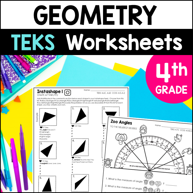 4th Grade Geometry Worksheets Marvel Math