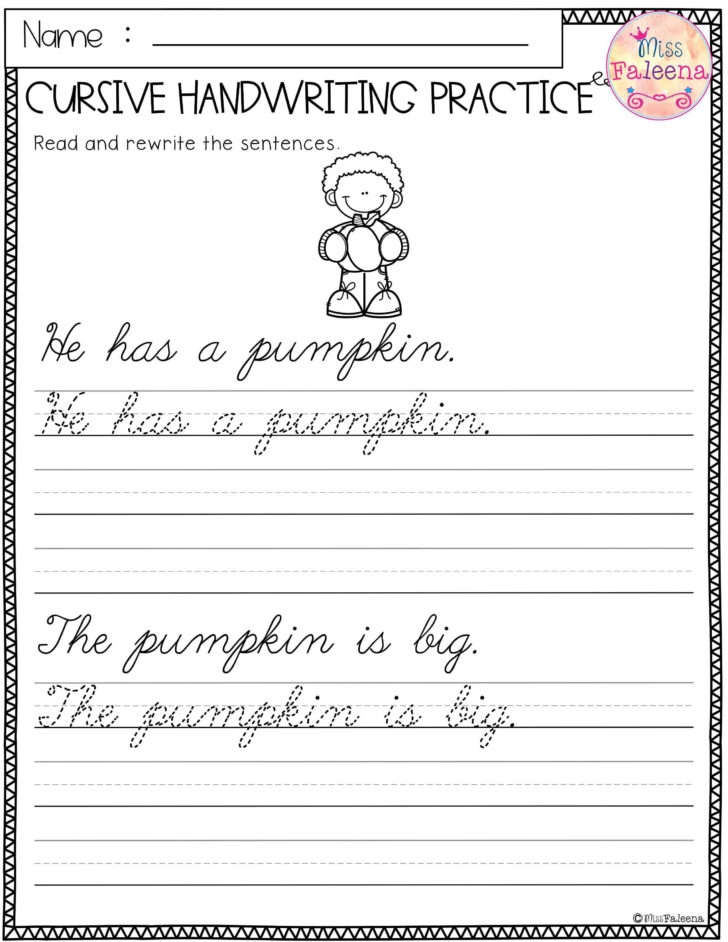2nd grade handwriting worksheets