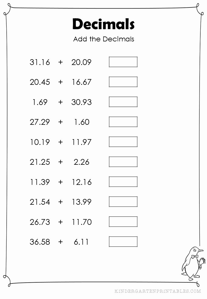 50 Adding Decimals Worksheet Pdf Chessmuseum Template Library