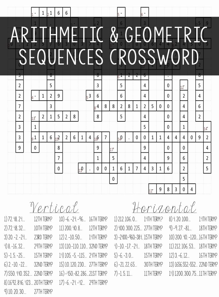 arithmetic sequences worksheet