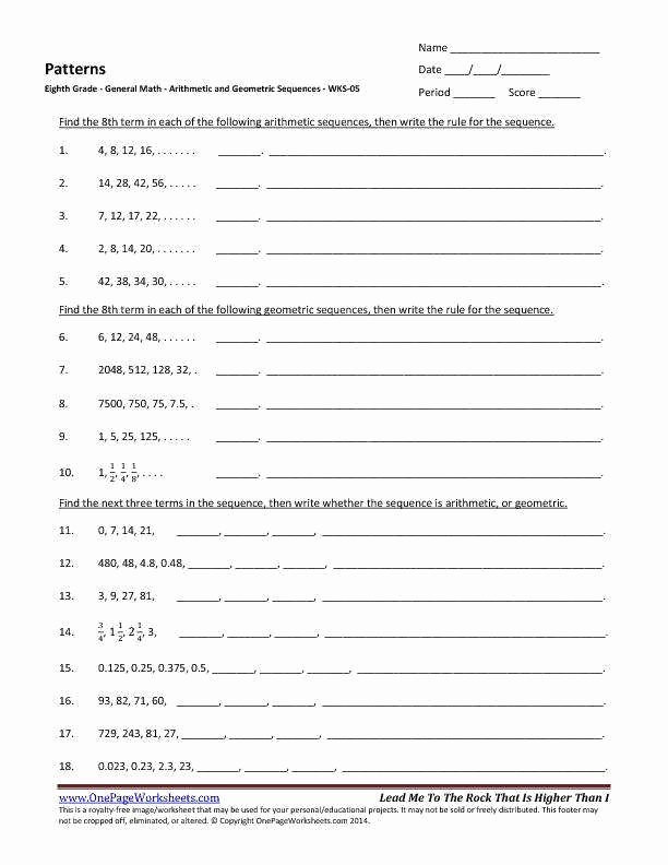 50 Arithmetic Sequences And Series Worksheet