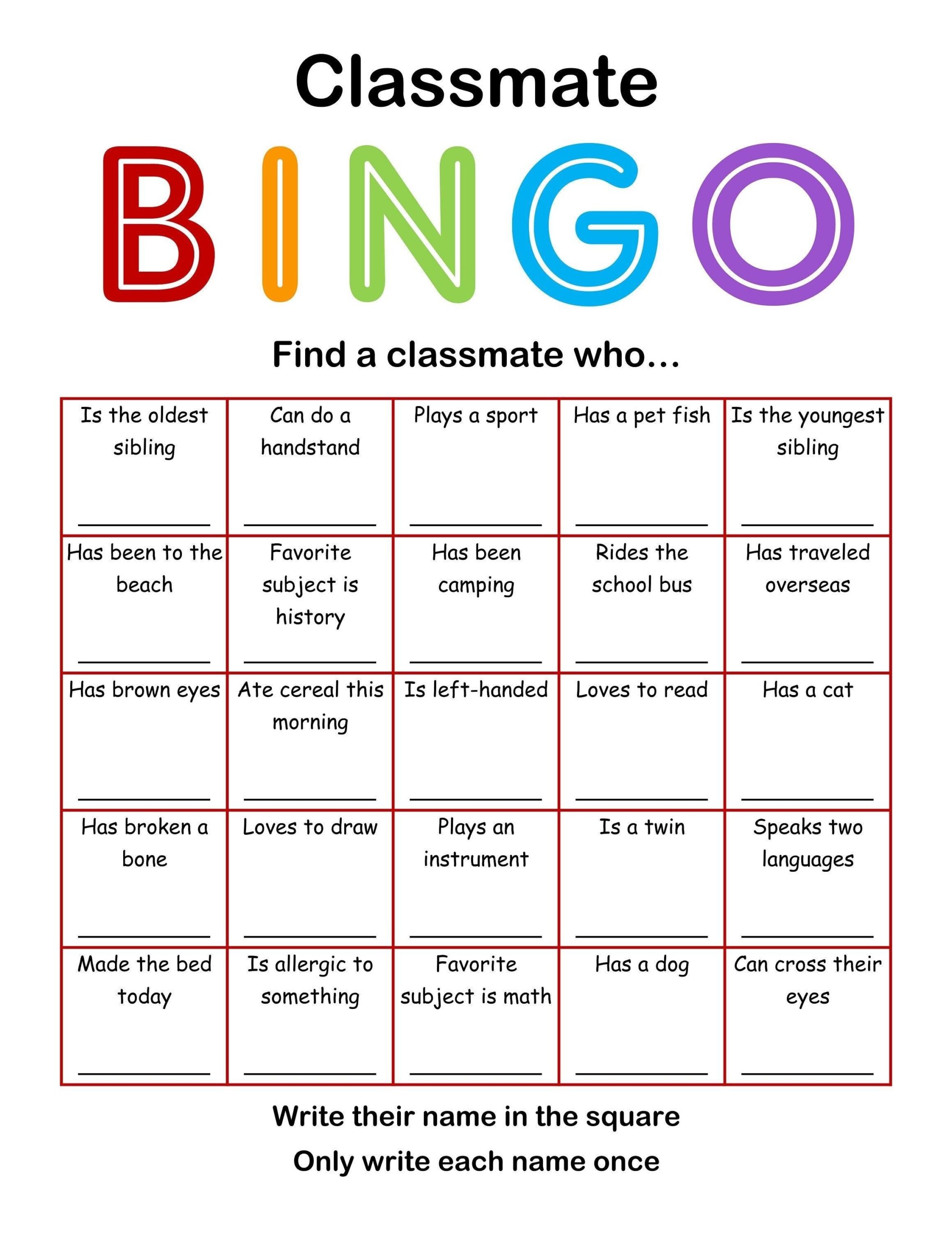 50 Bingo Cards Pdf Download 1 Per Page Instant Printable Fun