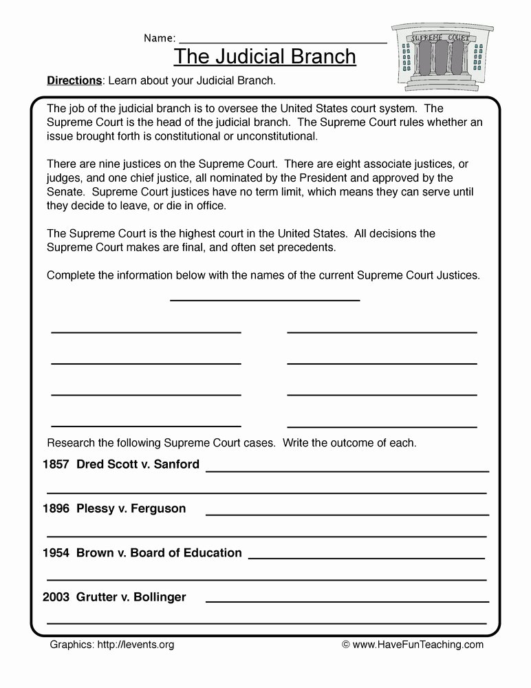 50 Branches Of Government Worksheet Pdf