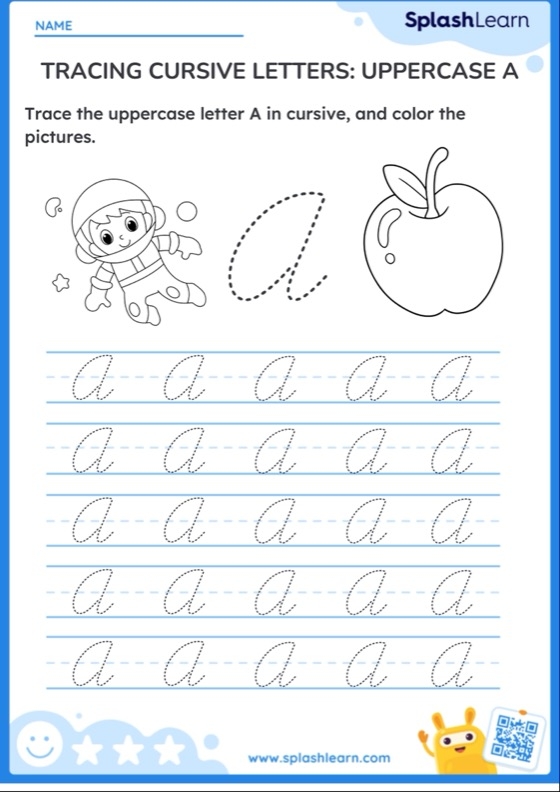 50 Cursive Writing Worksheets Alphabet Letters Sentences 