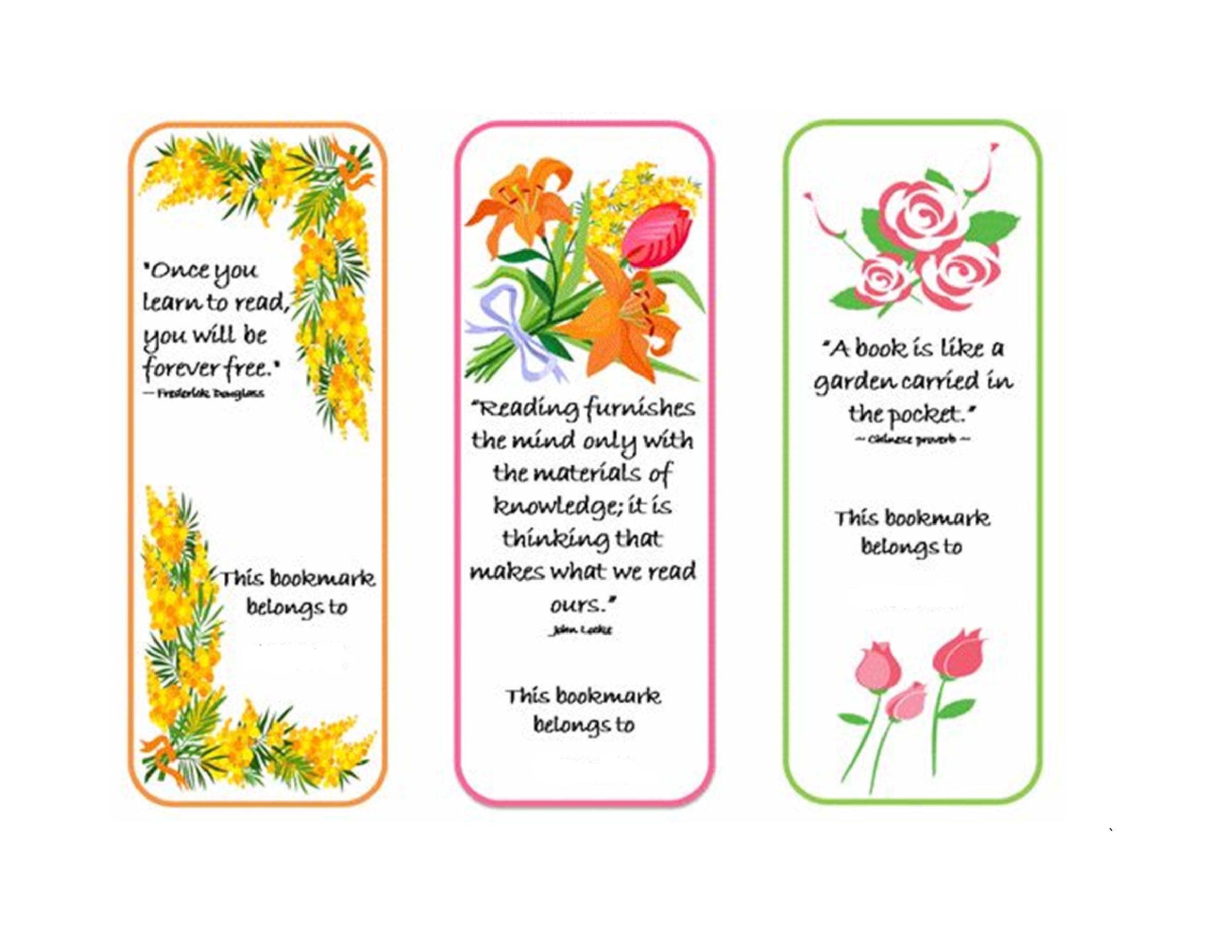 bookmark invitation template