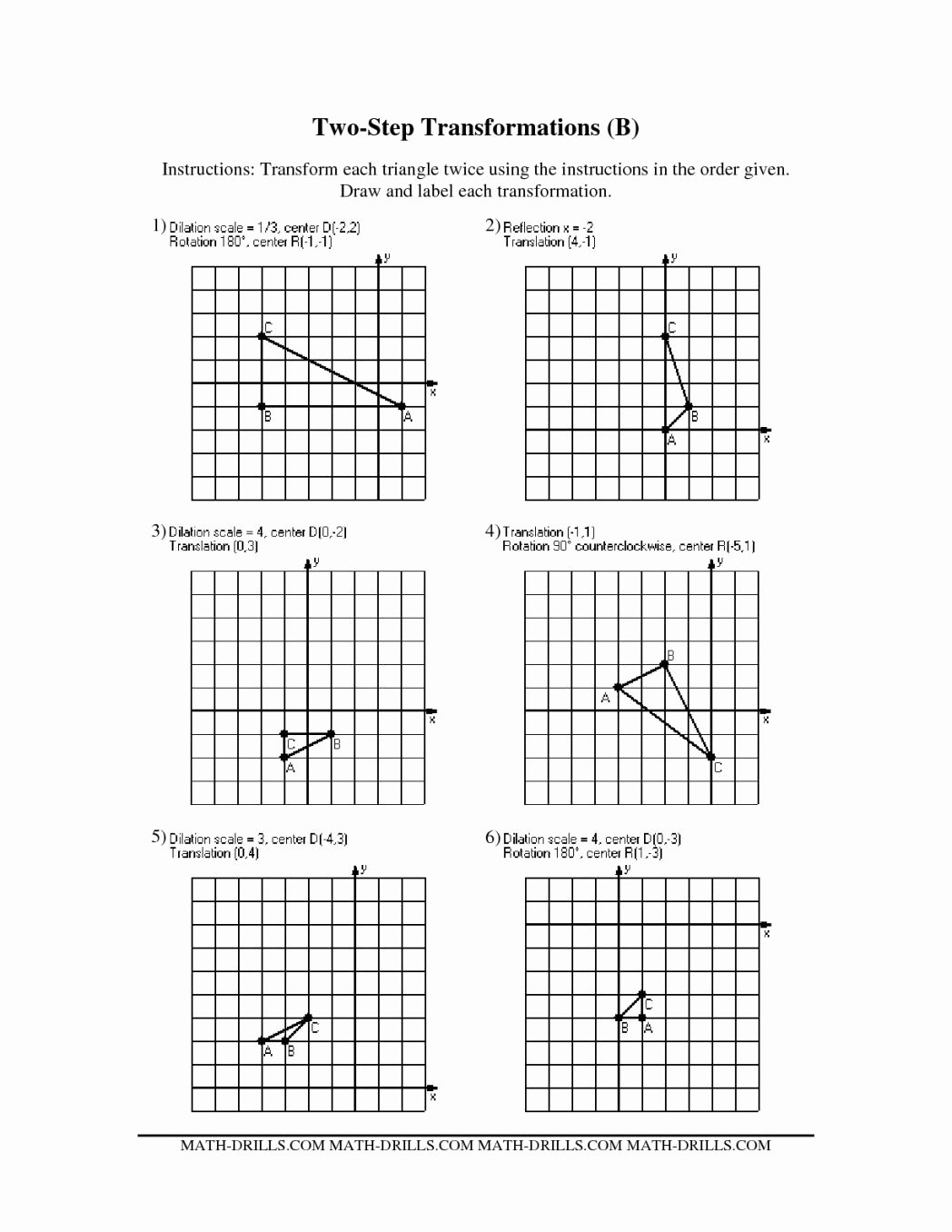 50 Geometry Transformations Worksheet Answers