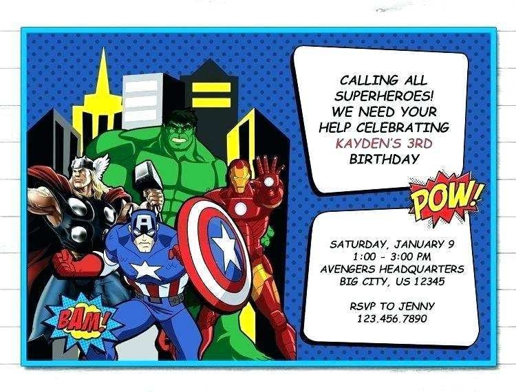 blank avengers invitation template free