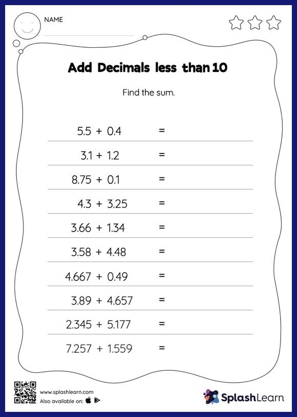 1 grade worksheets