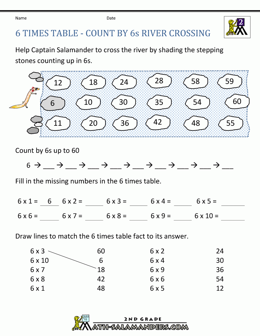 6 Multiplication Facts Worksheets Printable Worksheets