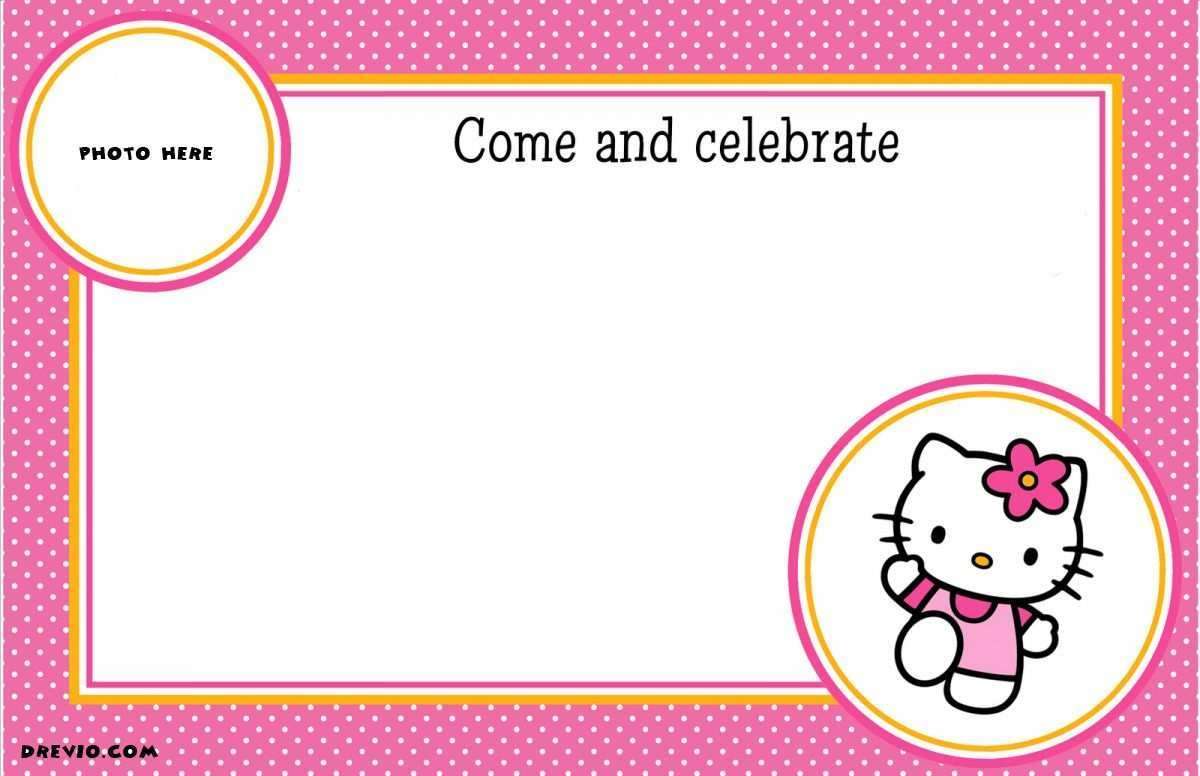 67 Blank Hello Kitty Blank Invitation Template Templates With Hello 