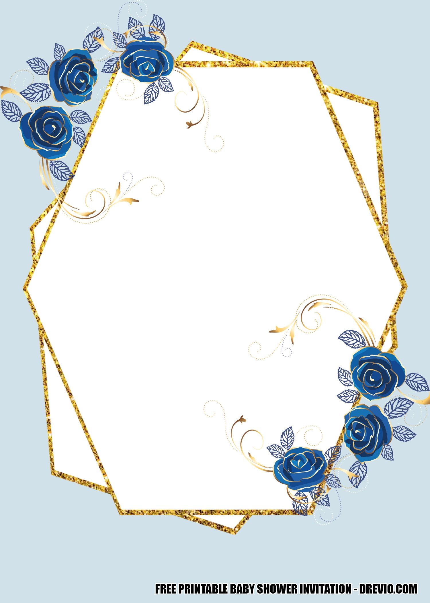 7 Amazing Blue And Gold Invitation Template Repli Counts Template 