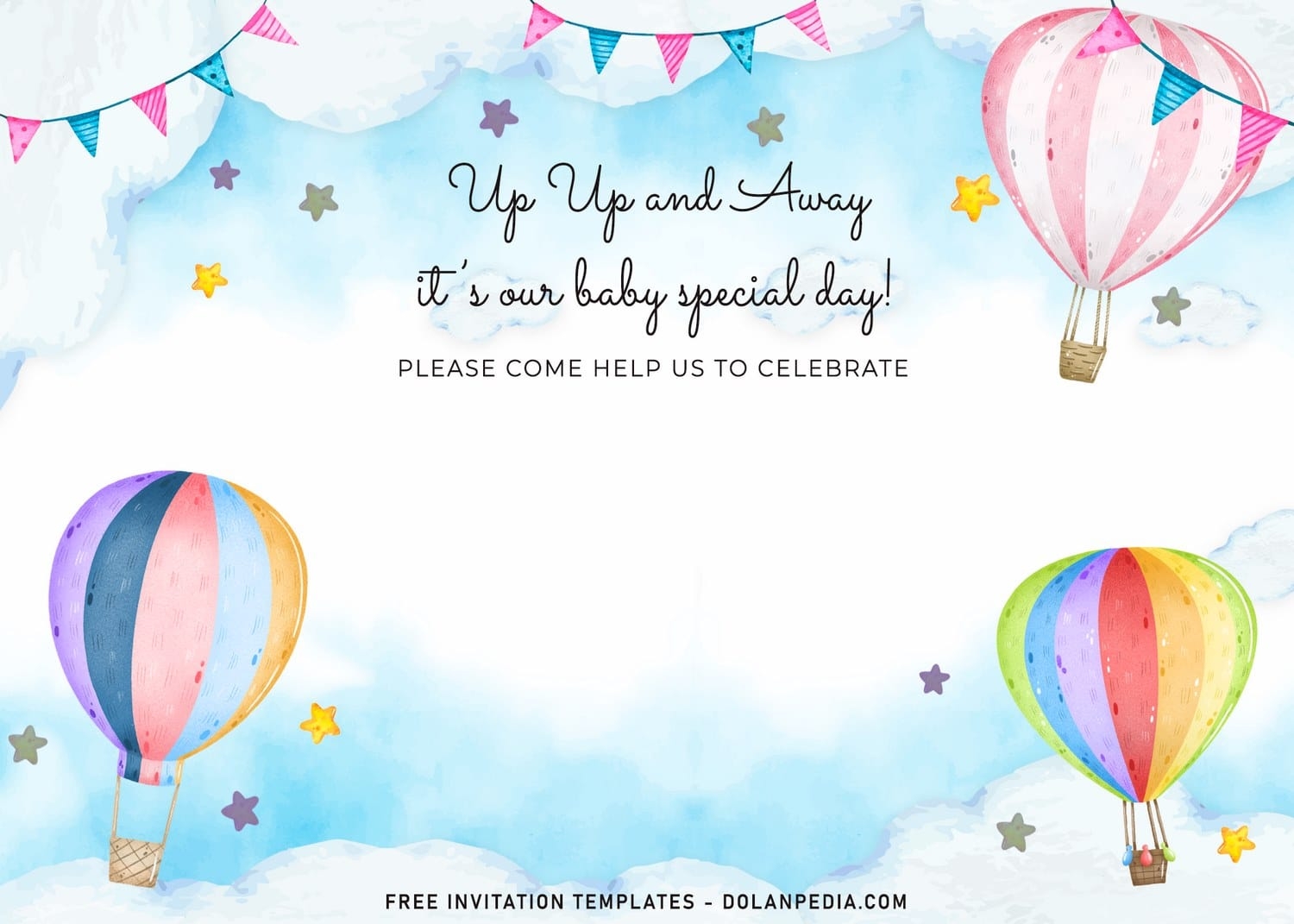 balloon birthday invitation templates