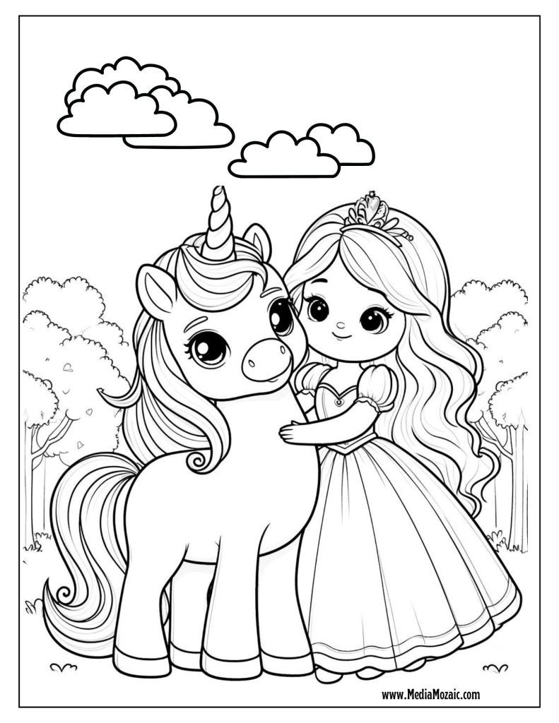 70 Free Unicorn Coloring Pages Cute Printable Unicorn Coloring Pages 30