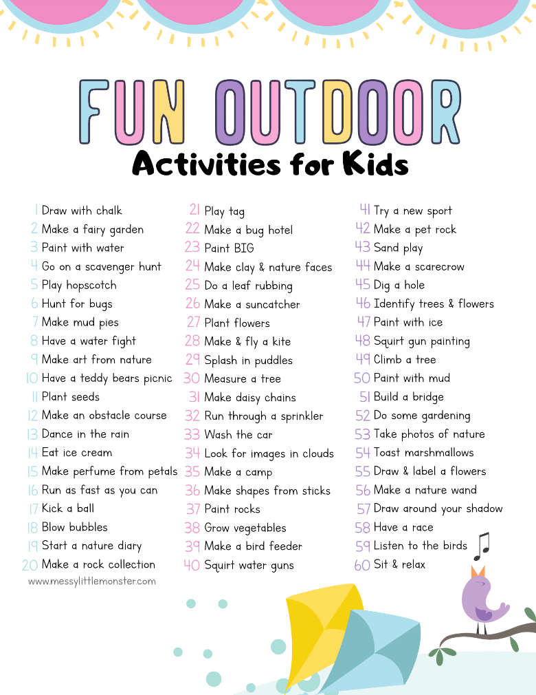 75 Outdoor Activities For Kids Free Printable 44 OFF