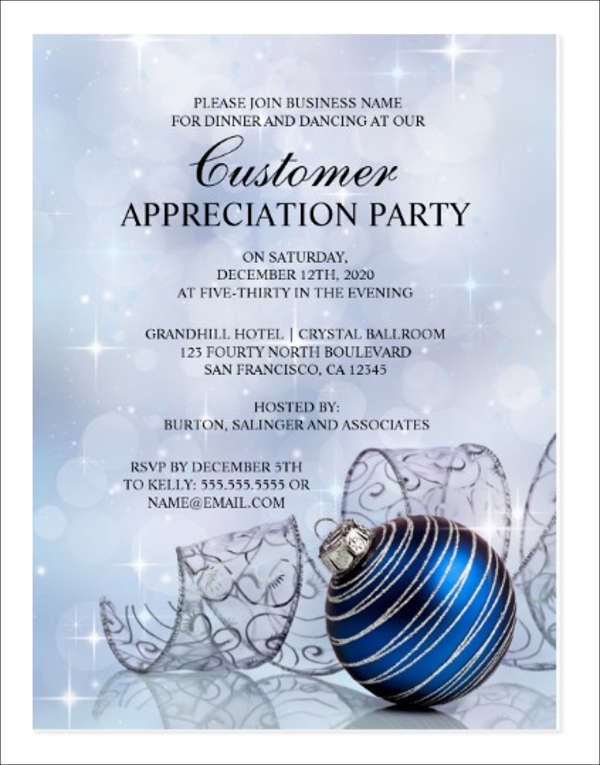 appreciation dinner invitation free template