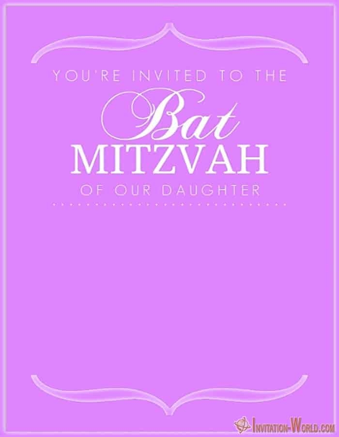 8 Bat Mitzvah Free Invitation Templates Invitation World