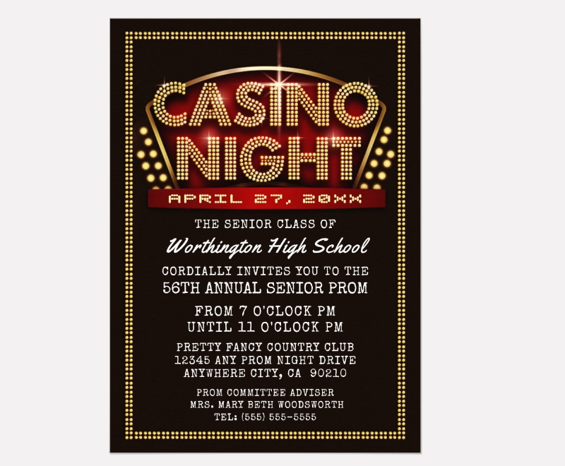 9 Casino Party Invitation Examples To Download