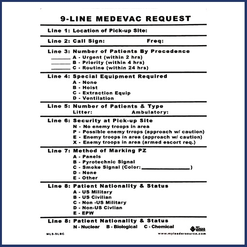 printable 9 line medevac card