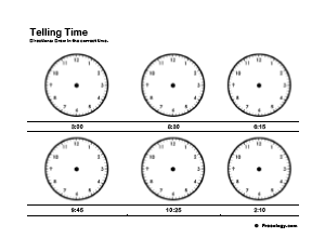 telling time practice worksheets