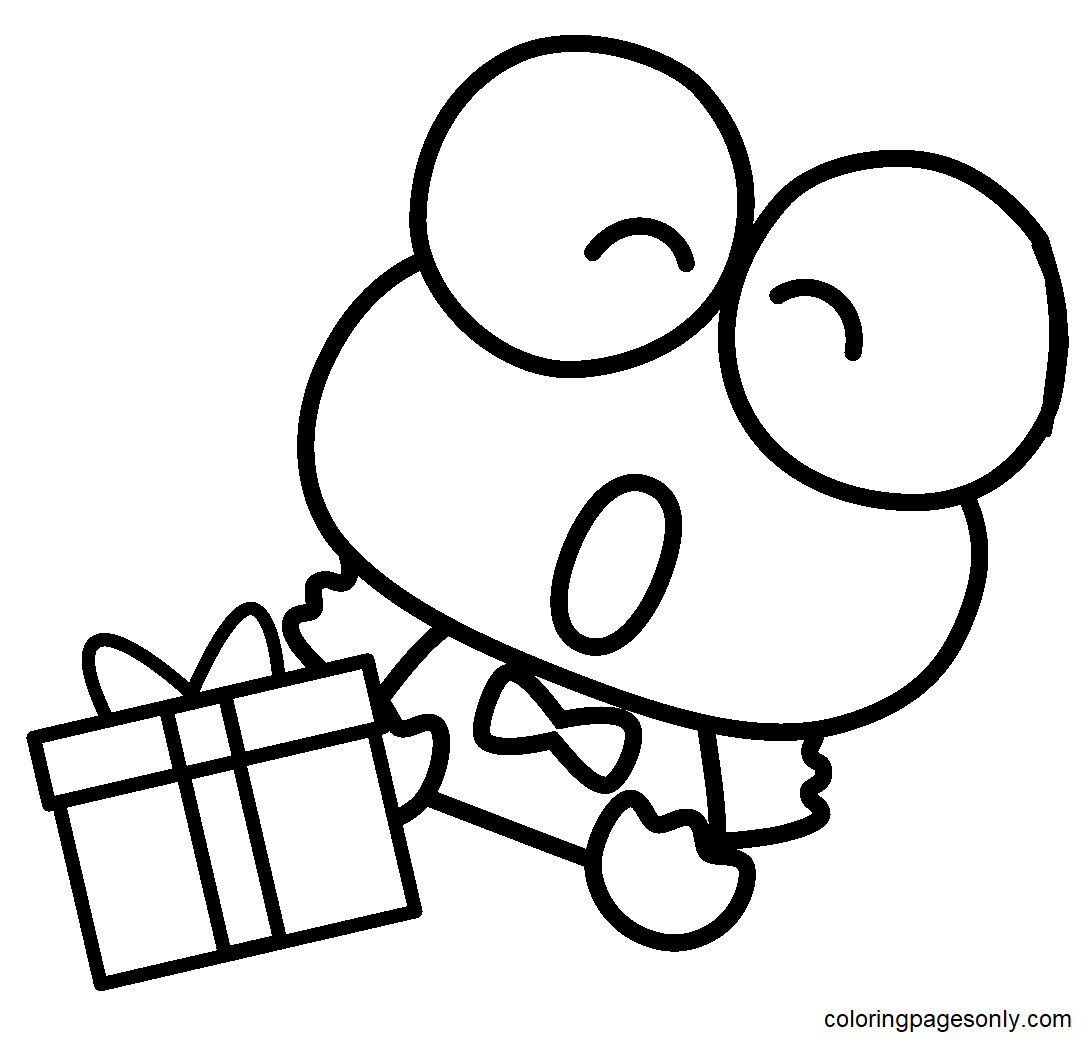 Keroppi Coloring Pages