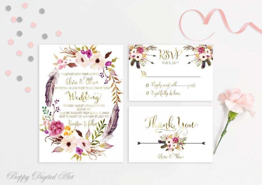 93 Free Blank Bohemian Invitation Template For Ms Word By Blank 