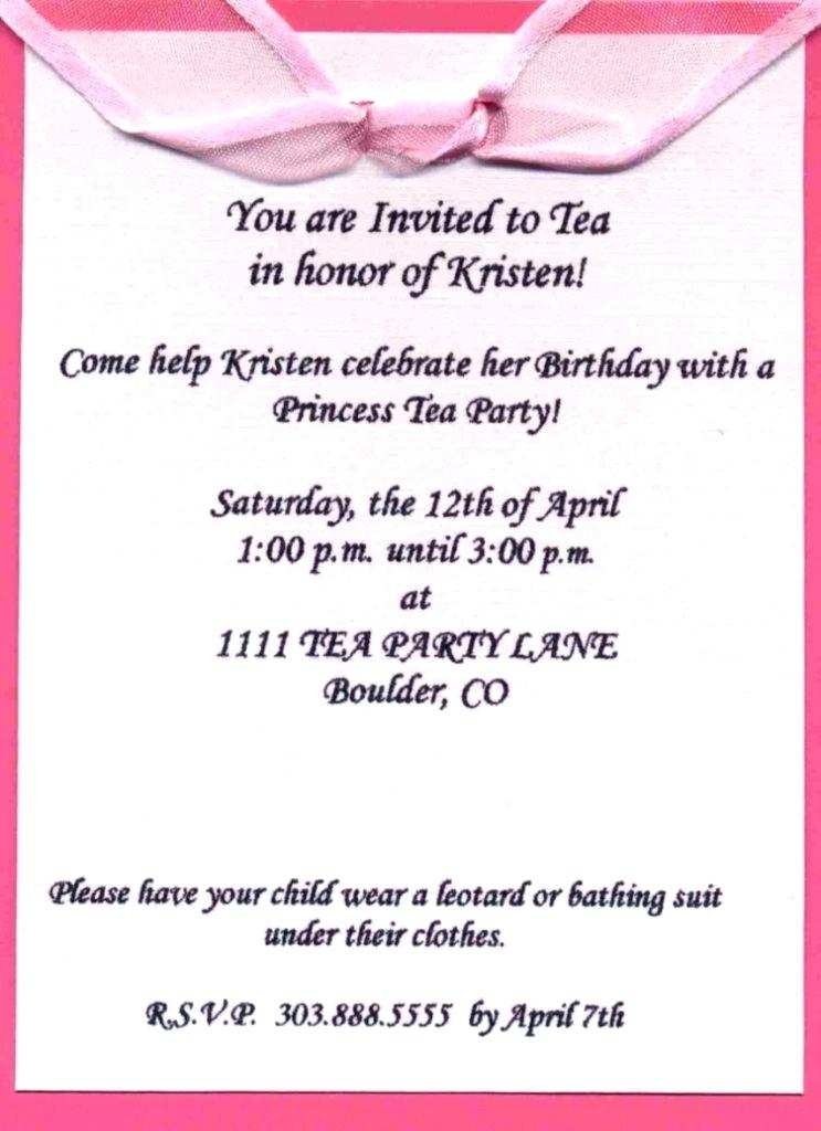 birthday invitation letter template