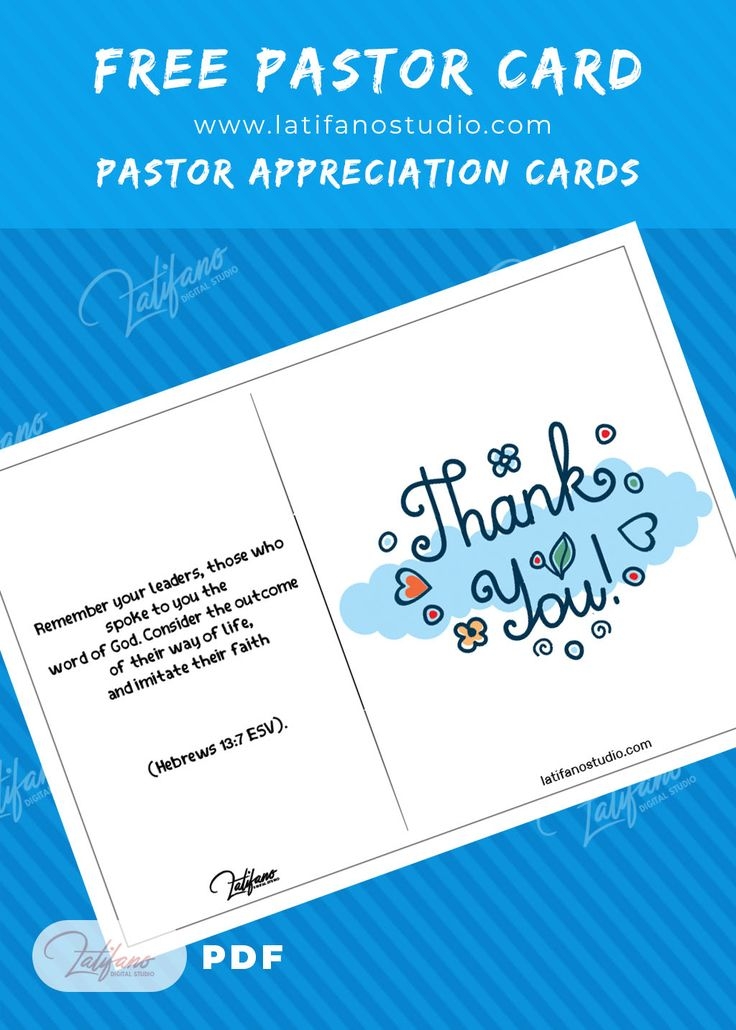 pastor appreciation month printable cards