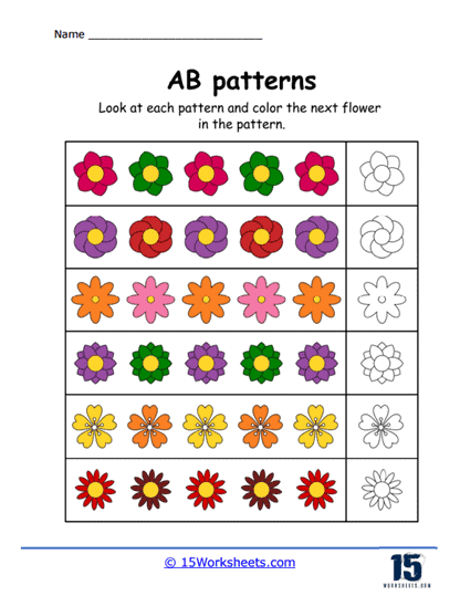 AB Patterns Worksheets Worksheets Library