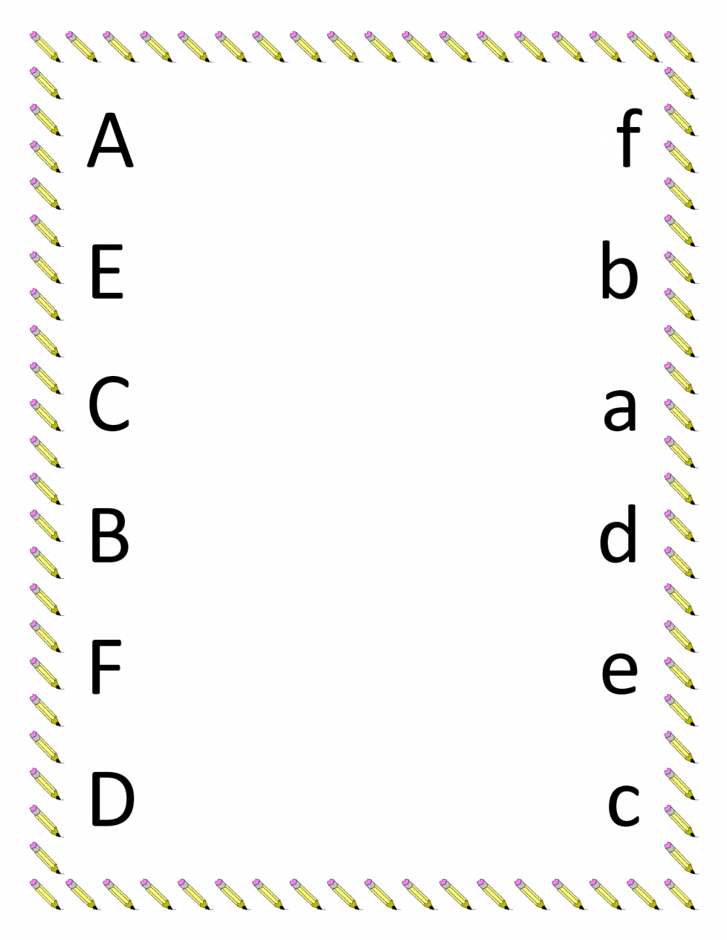 Abc Matching Worksheets