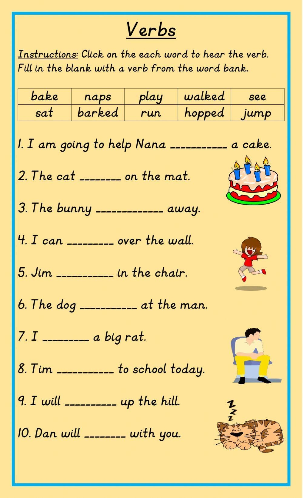 verbs worksheets
