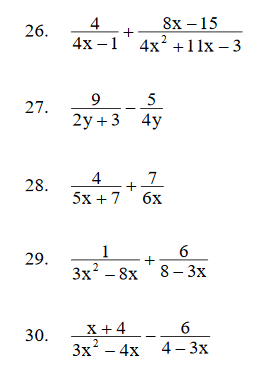 Add And Subtract Rational Expressions Like Denominators Activity 