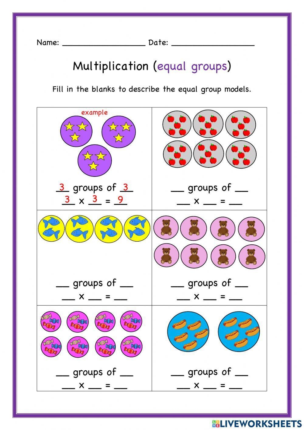 Add In Equal Groups Worksheet 1 Worksheets Library