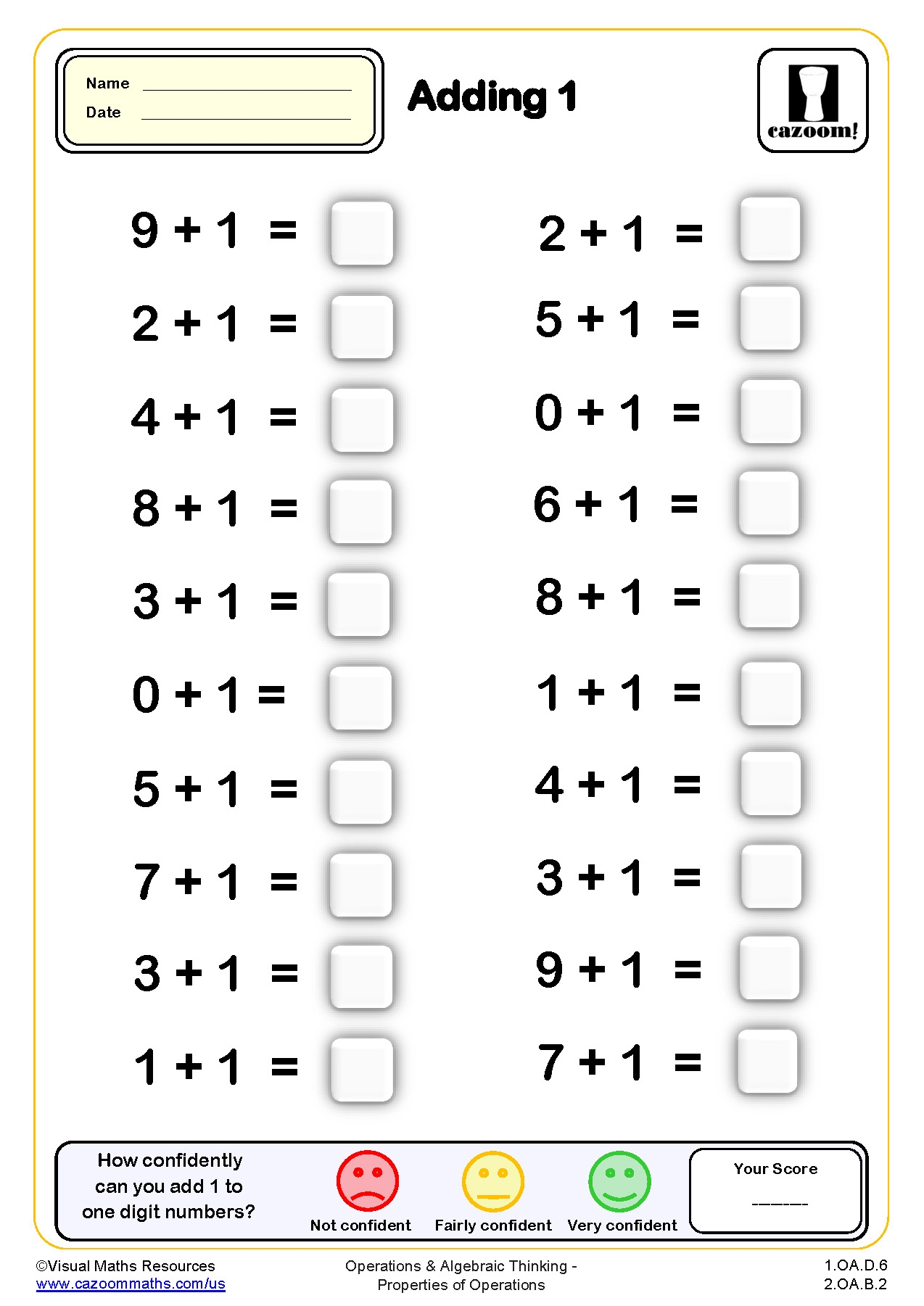 printable addition worksheet for grade 1
