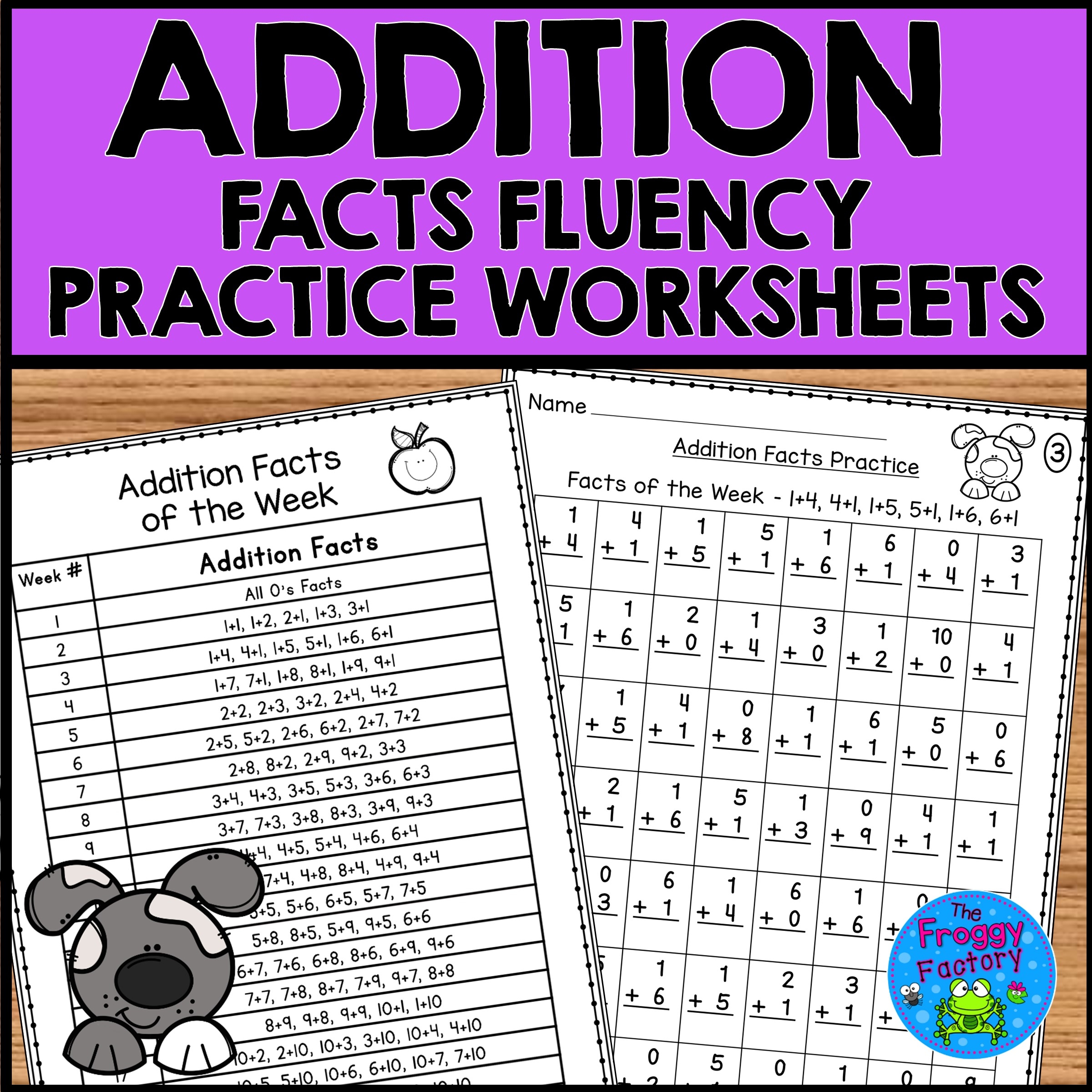 Addition Facts Practice Worksheets Addition Fact Fluency Made 