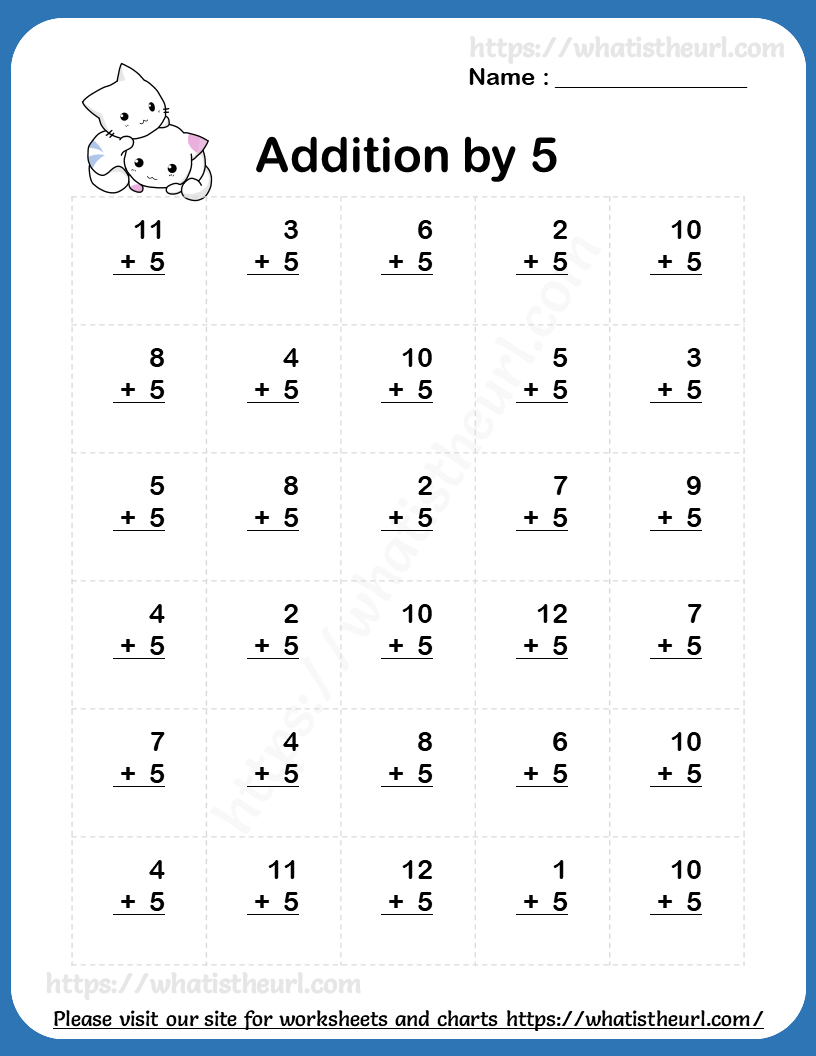 Addition worksheets 5 Your Home Teacher