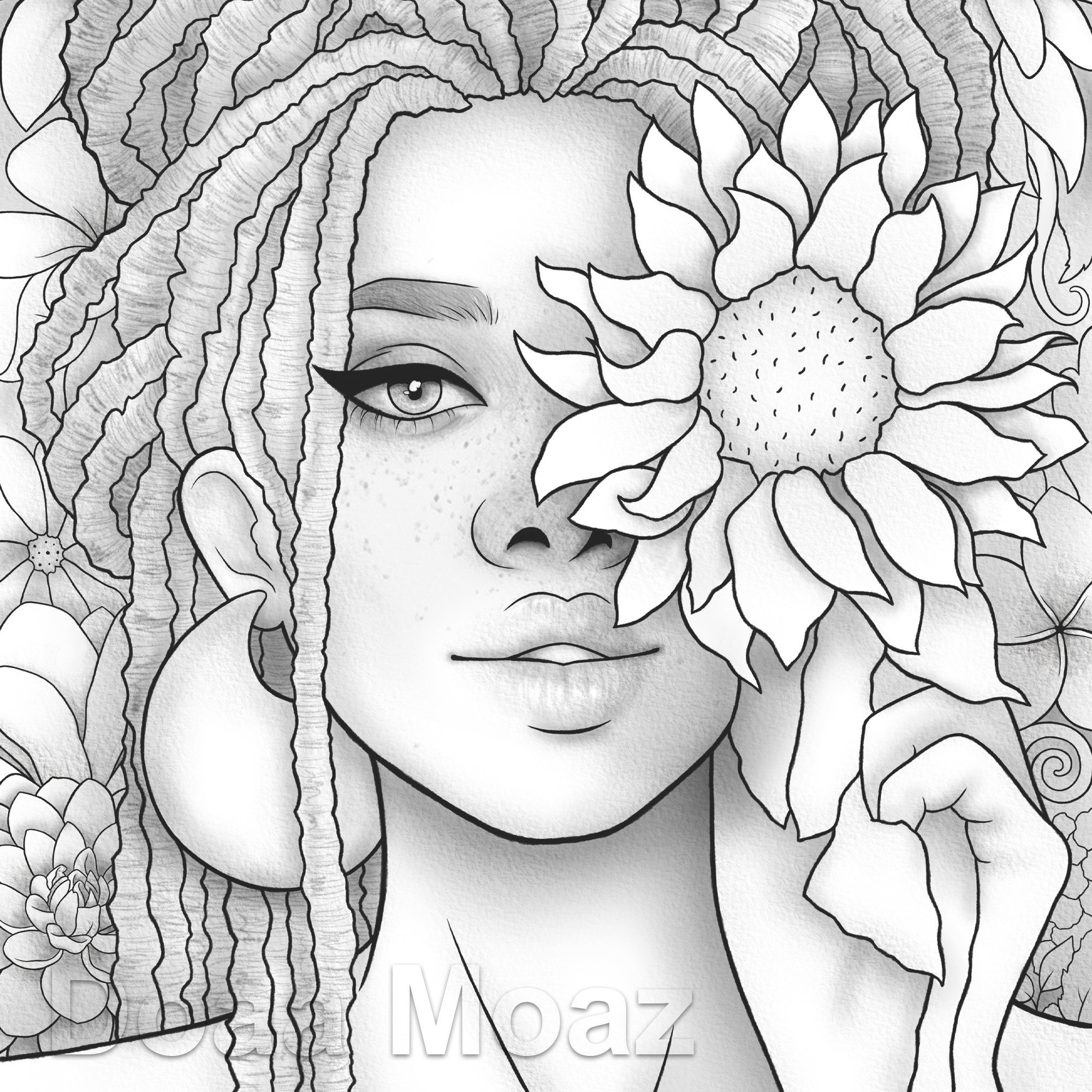 Afro Coloring Pages Coloring Home