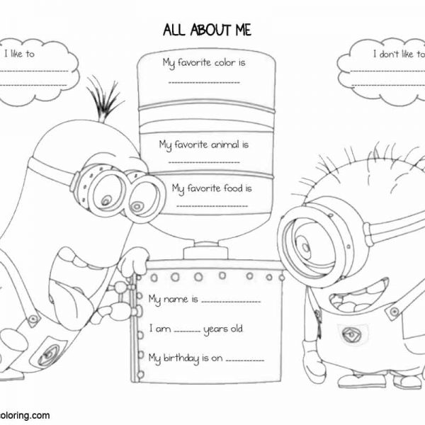 All About ME Coloring Pages Preschool Kids Worksheets Free Printable