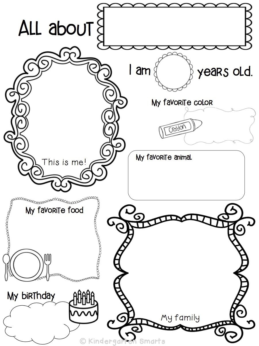 All About Me Printable Worksheets For Preschoolers All About Me 
