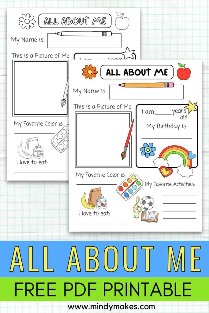 All About Me Worksheets 99Worksheets Worksheets Library