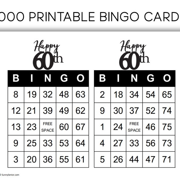 Aloha Party Printable Bingo Cards Set Of 1000 Etsy