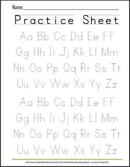 Alphabet Handwriting Worksheets Free Worksheets Samples