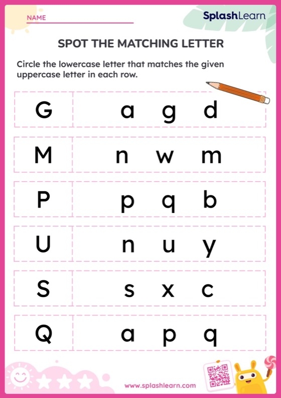 Alphabet Letter Matching Worksheets Infoupdate