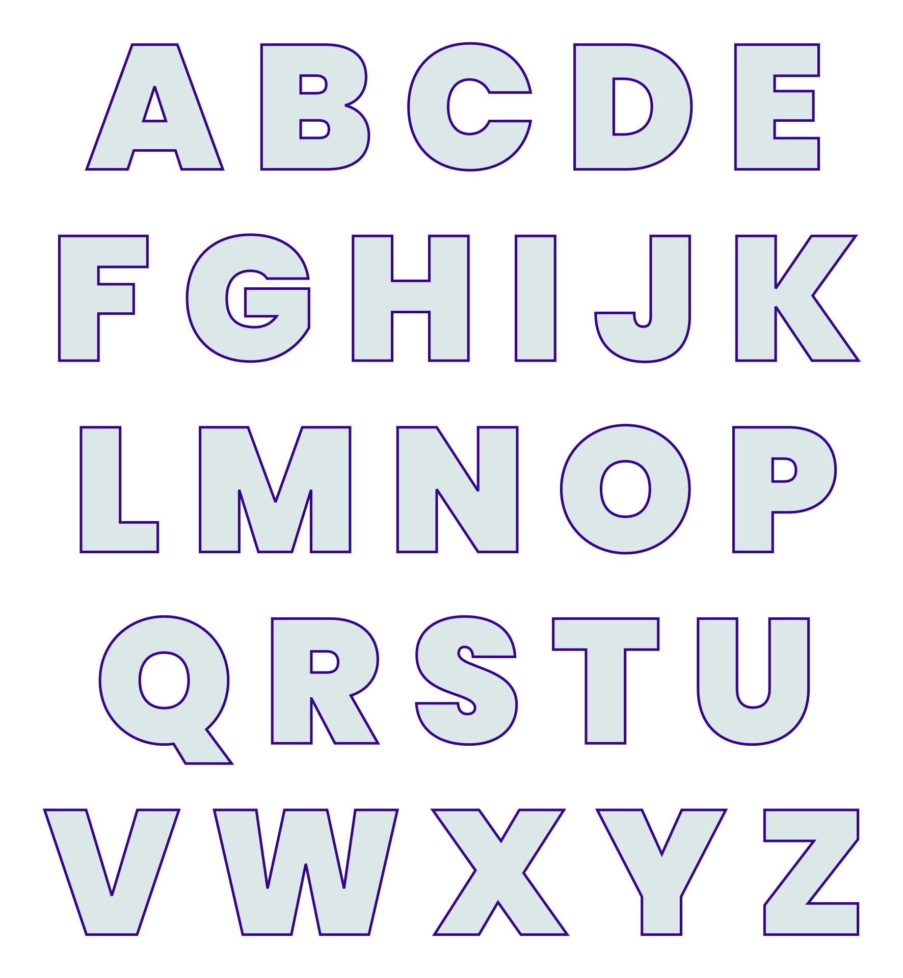alphabet letter templates free printable